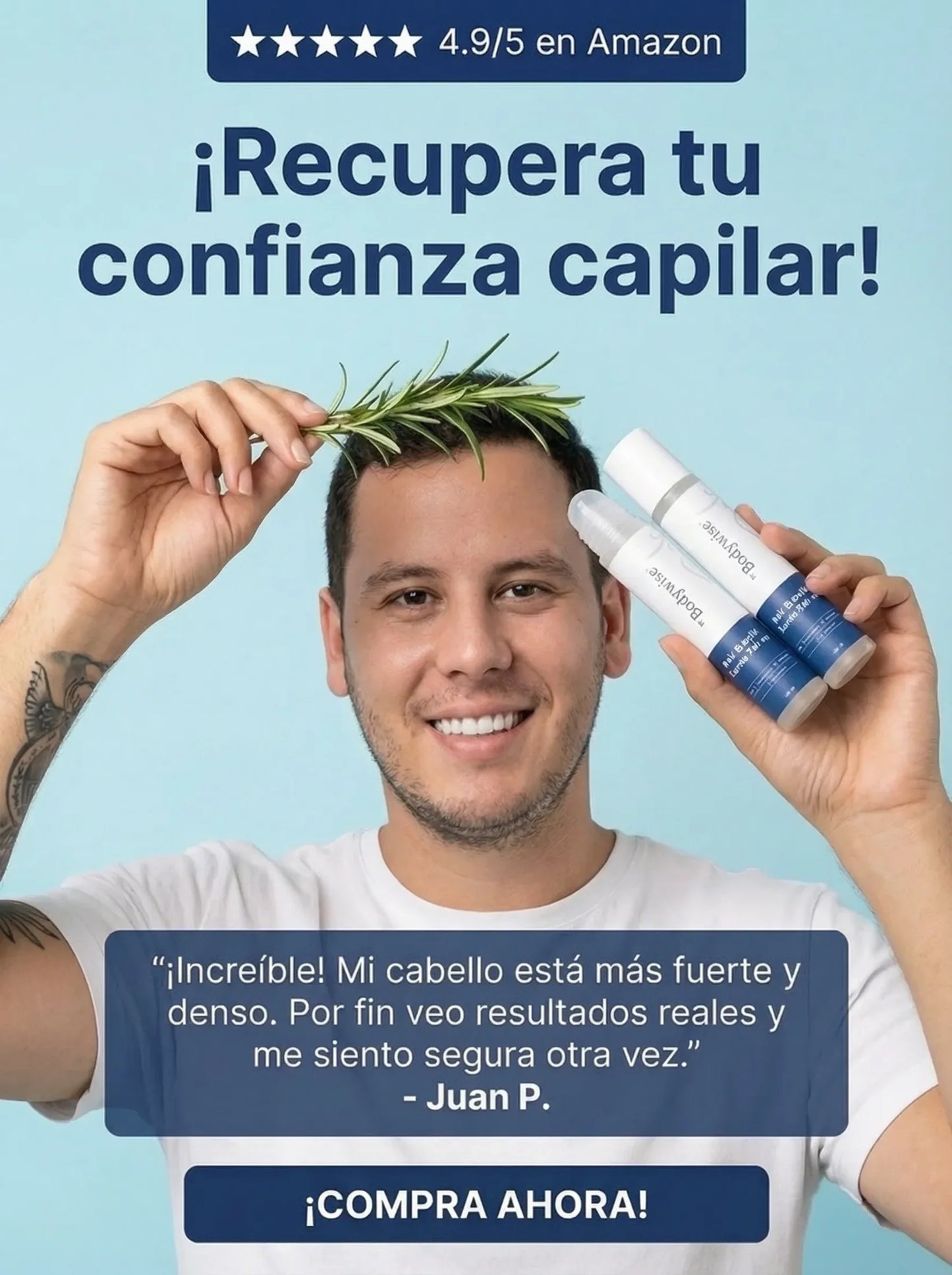 Roll-on Capilar Bodywise Cabello Fuerte