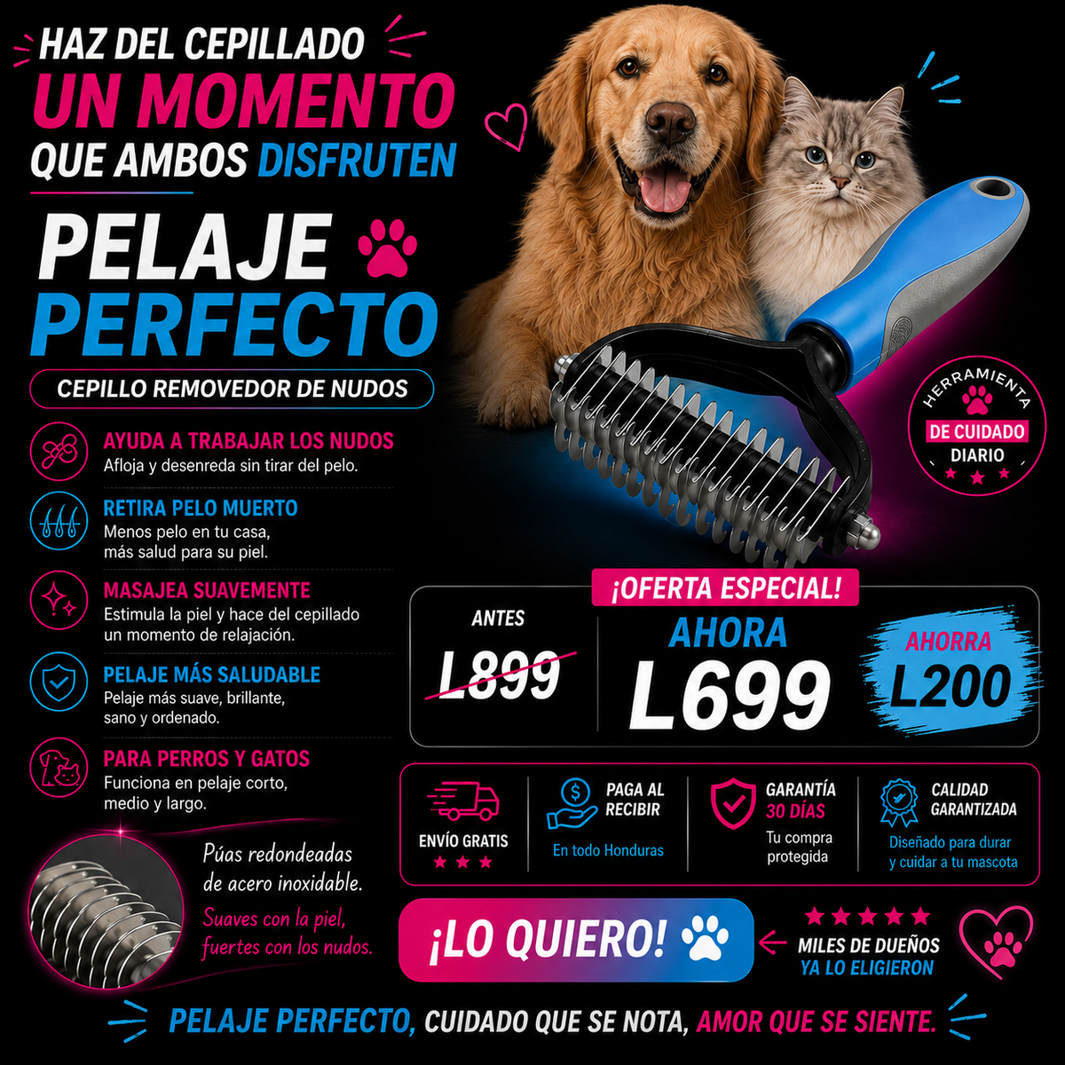 Cepillo mascotas - Autocuidado