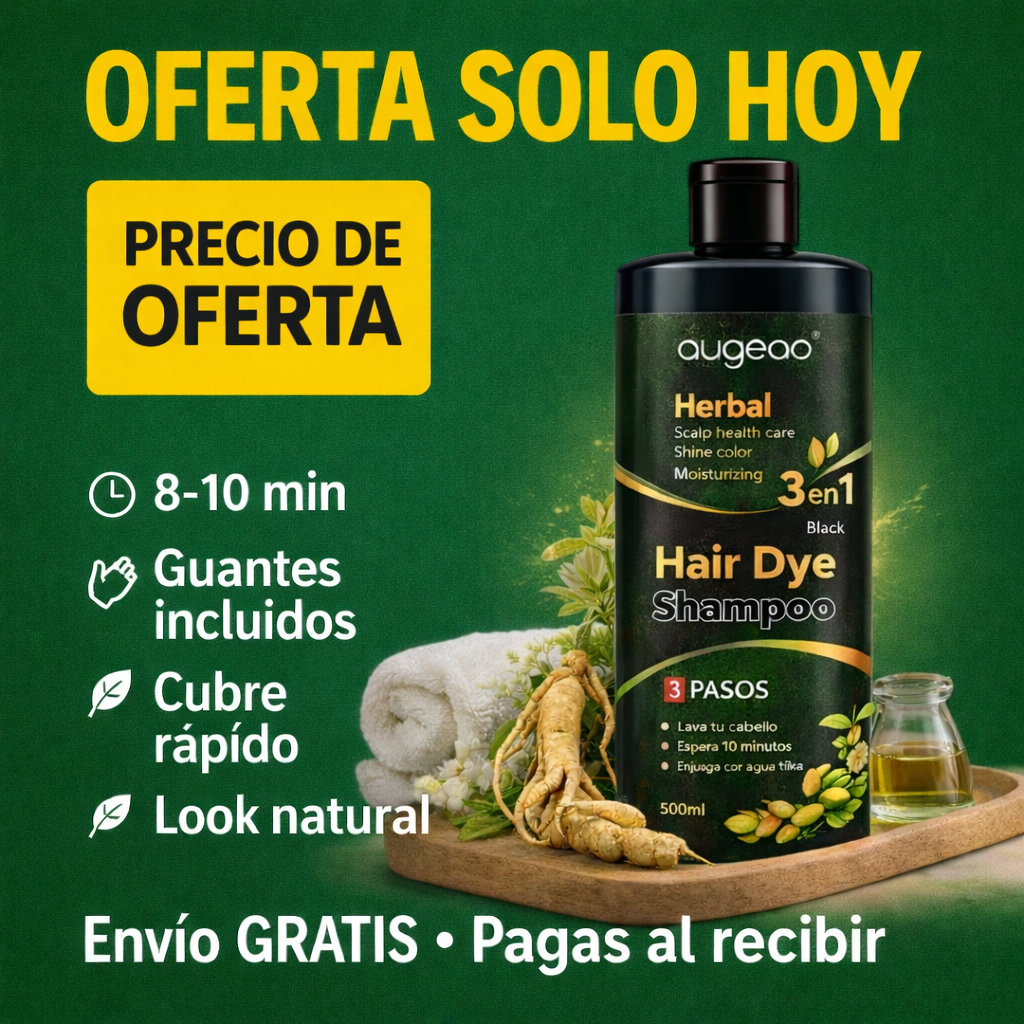 Tratamiento Shampoo - Cubre Canas 3 en 1 - Negro