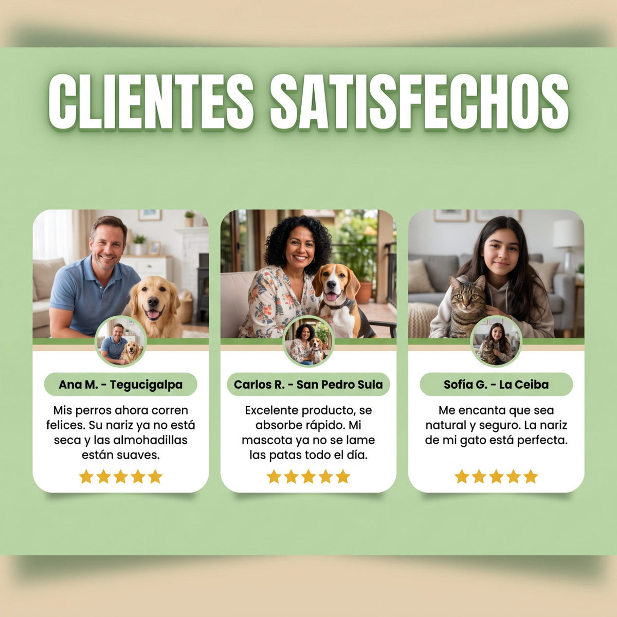 Balsamo para mascotas — TESTIMONIOS