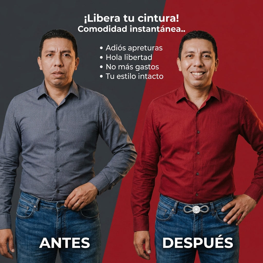 Botón extensor de cintura — ANTES Y DESPUES