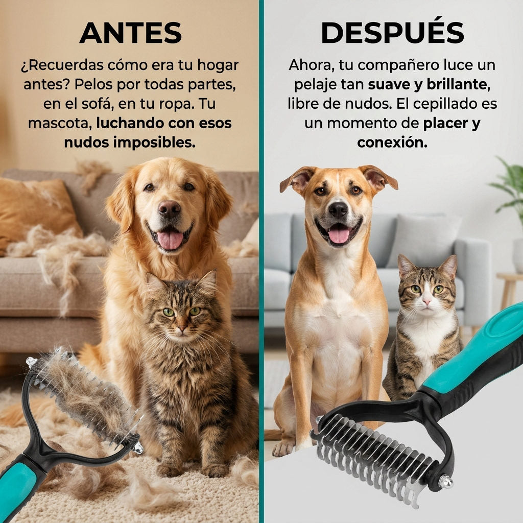 Cepillo Mascotas — ANTES Y DESPUES