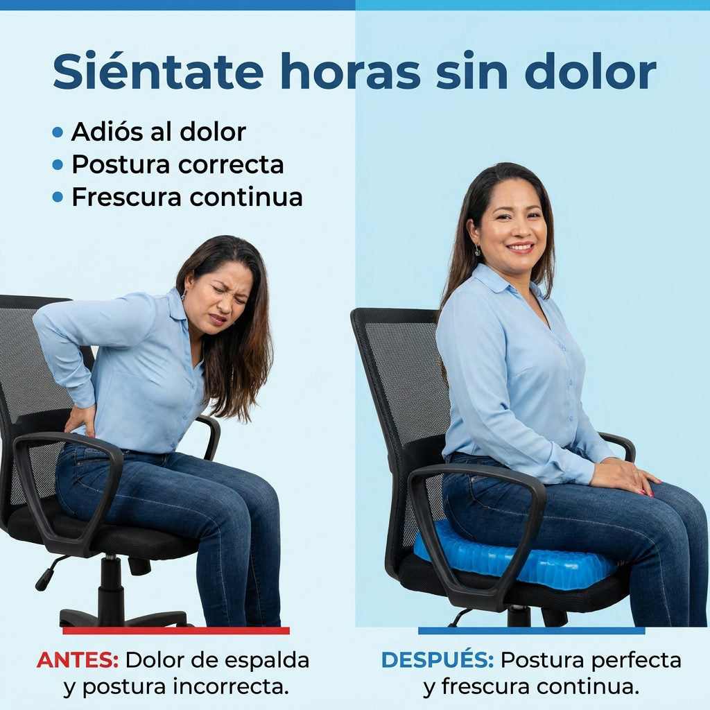 Cojin gel — ANTES Y DESPUES