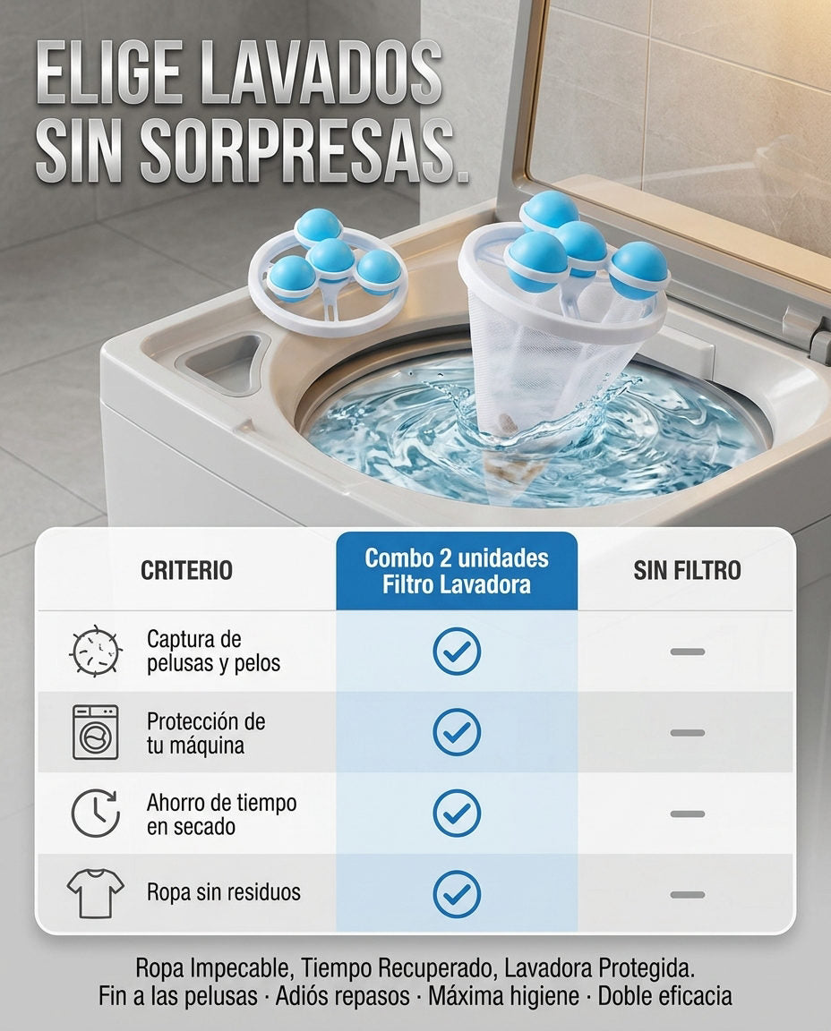 Combo 2 unidades Filtro Lavadora — VENTAJA COMPETITIVA