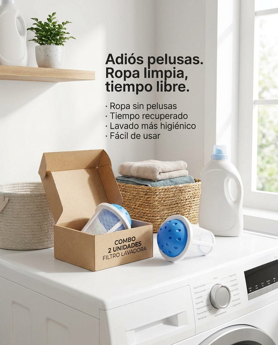 Combo 2 unidades Filtro Lavadora — PRODUCTO EN CONTEXTO REAL