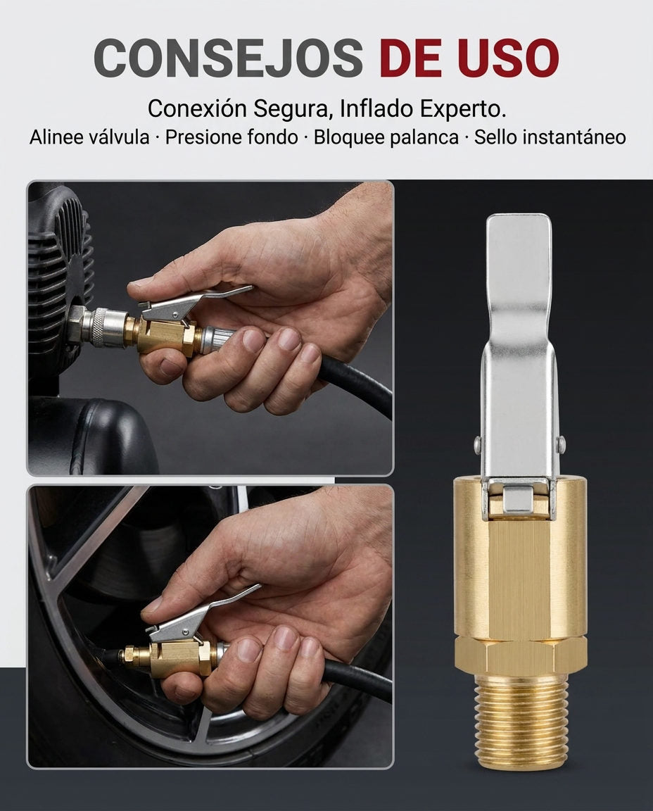 Conector válvula neumático — OPTIMIZACIÓN DEL RENDIMIENTO