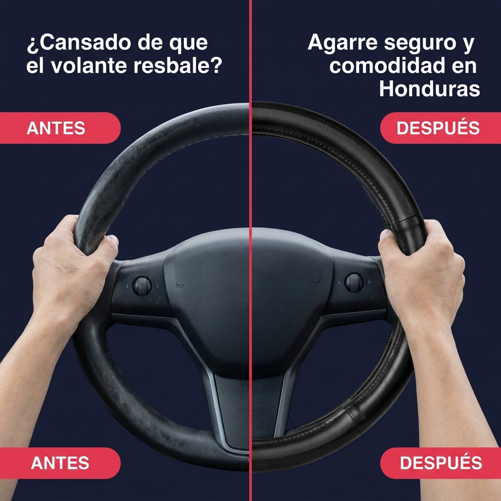 Cubre volante para auto — ANTES Y DESPUES