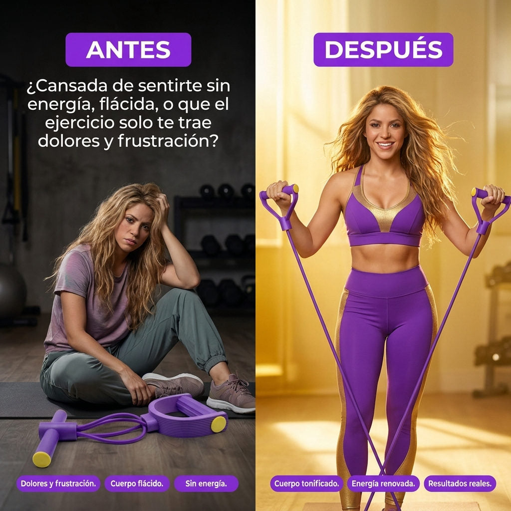 Entrenador de resorte — ANTES Y DESPUES