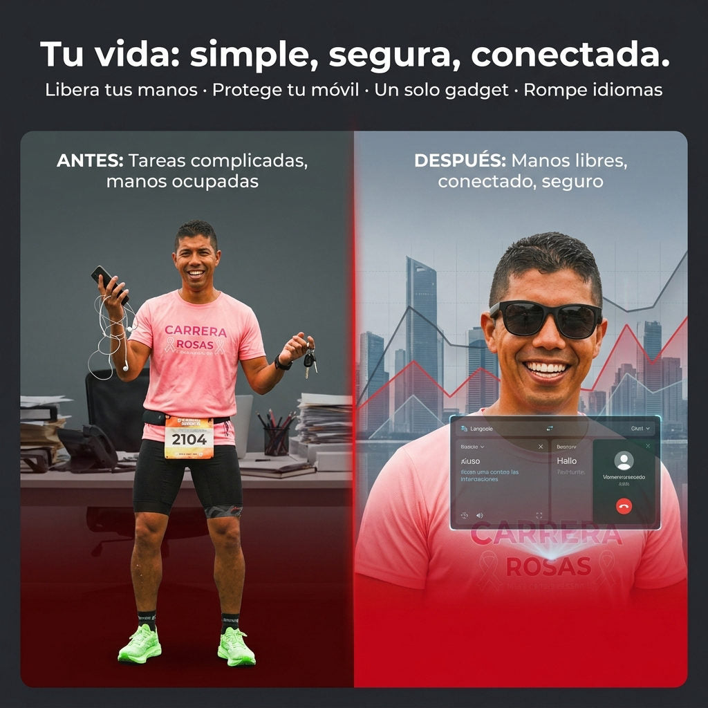 Gafas inteligentes — ANTES Y DESPUES