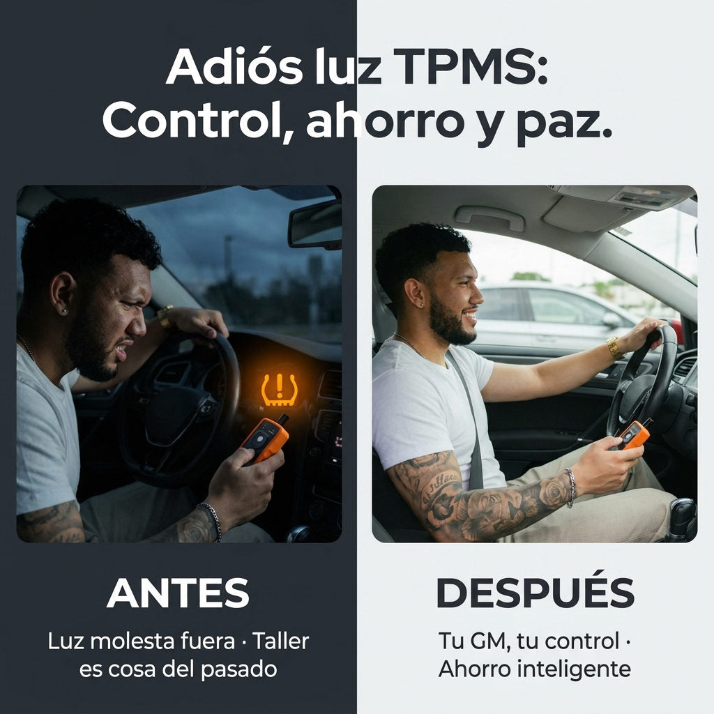 Medidor Presión Llantas — ANTES Y DESPUES