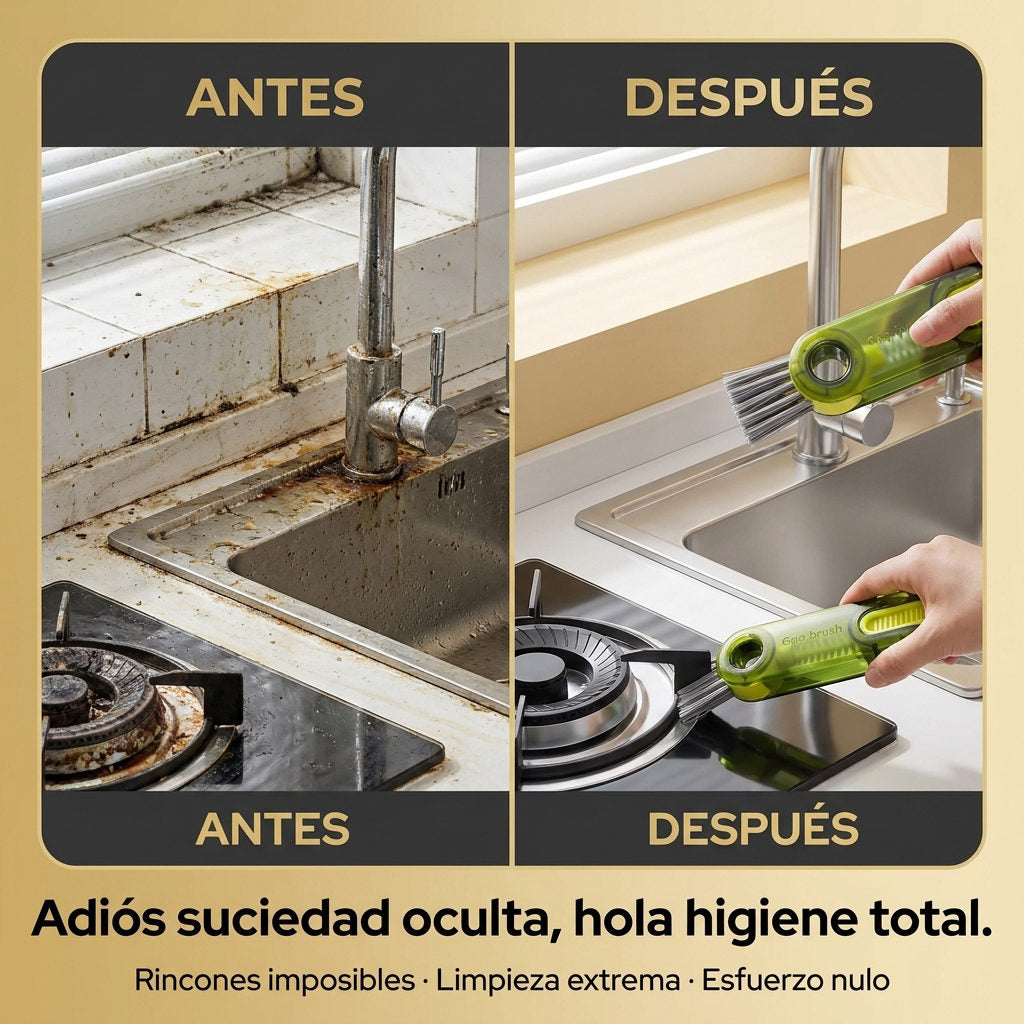 Mini cepillo giratorio cocina — ANTES Y DESPUES