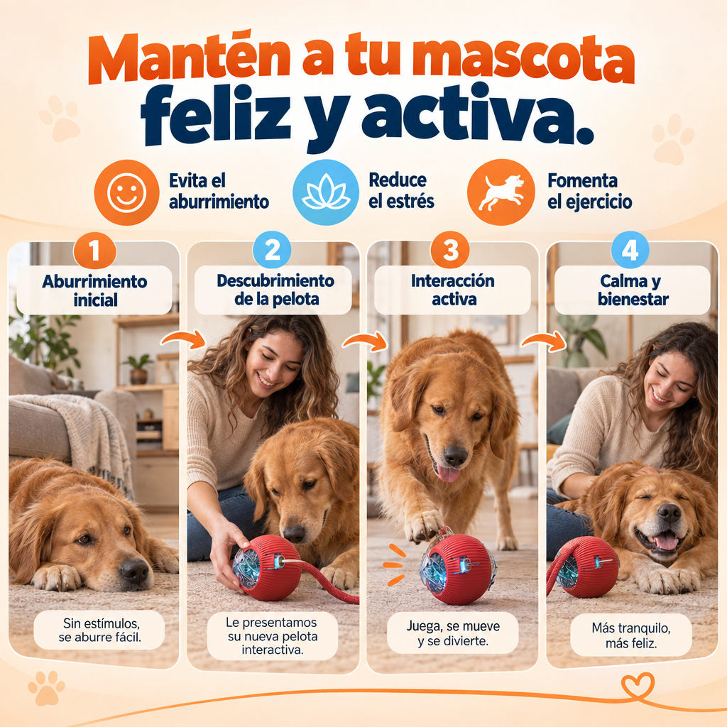 Pelota  interactiva para mascotas — RESULTADOS EN EL TIEMPO
