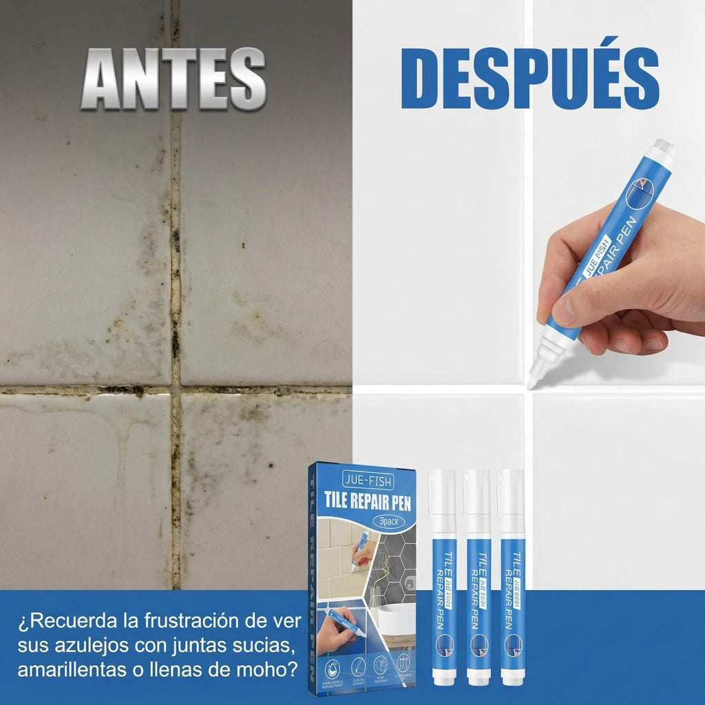 Pen azulejos base — ANTES Y DESPUES
