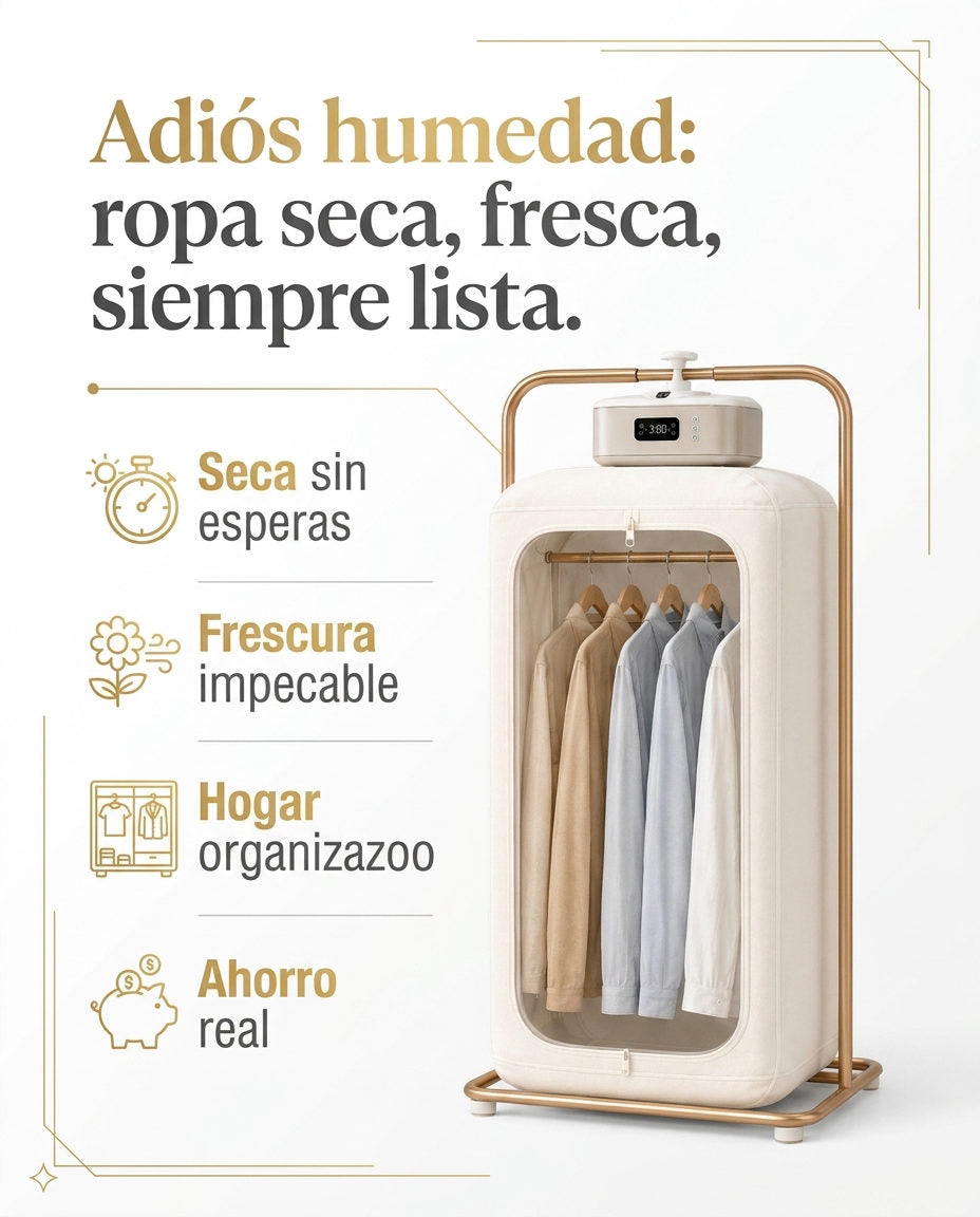 Secador portatil plegable de ropa — BENEFICIOS