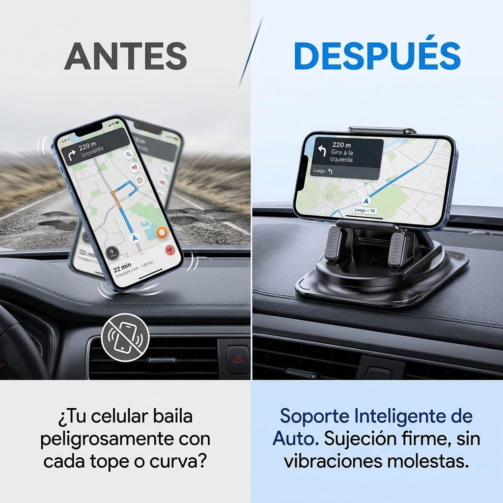 Soporte Inteligente de Auto — ANTES Y DESPUES