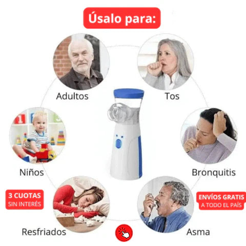 VaporAid™ - Nebulizador Portátil Para Adultos Y Niños