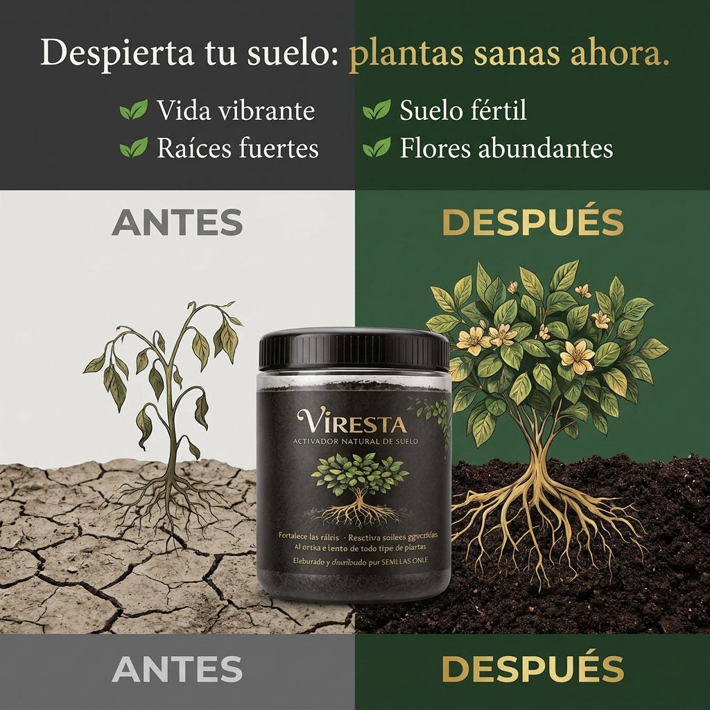Viresta - Activador de suelo — ANTES Y DESPUES